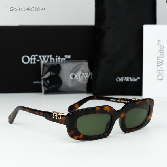 Off-White Women Sunglasses Havana Green Rectangle OERI13C RENTON 6055 BRAND NEW main image 7